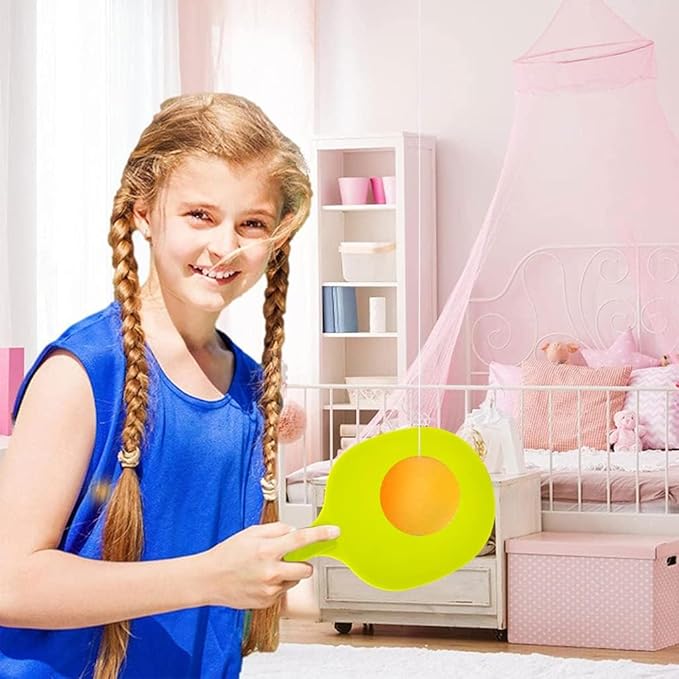 Hanging Table Tennis Ball Set Ping Pong Indoor Games for Kids | Interactive Fun with 2 Rackets and extra Balls