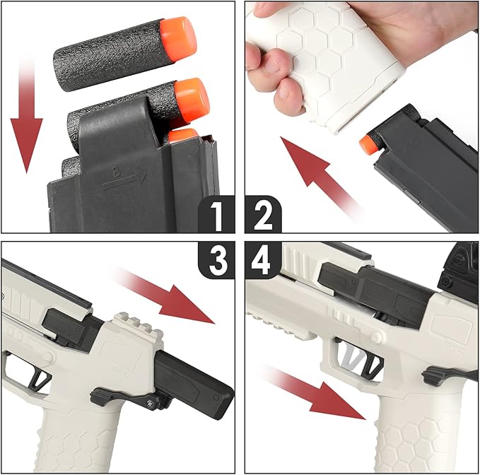 Soft Bullet Pistol Toy Gun with Magazine and Foam Darts, Foam Dart Blaster Toy Shooting Games Toy for 8+ Boys Children's Day Brithday Gift