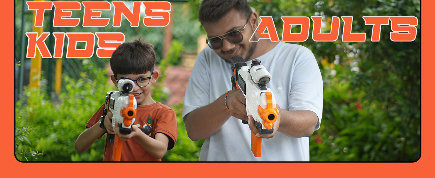 Alpha Striker Electric Motorized Toy Gun with Targeting Scope, 20 Soft Dart Bullets, Toys for Kids Teens and Adults, Gift Toy for Boys, Birthday Gift Toy for Kids Ages 8+ Made in India
