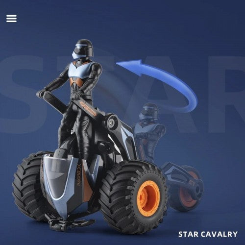 RC Stunt Car,StarWar Bike Remote Control Motorcycle Stunt Power Wheel Motorcycle Car - 2.4 GHz High Speed, One-Key Deformation With LED Lights & Music For Boys Girls 5-12 Years Kids