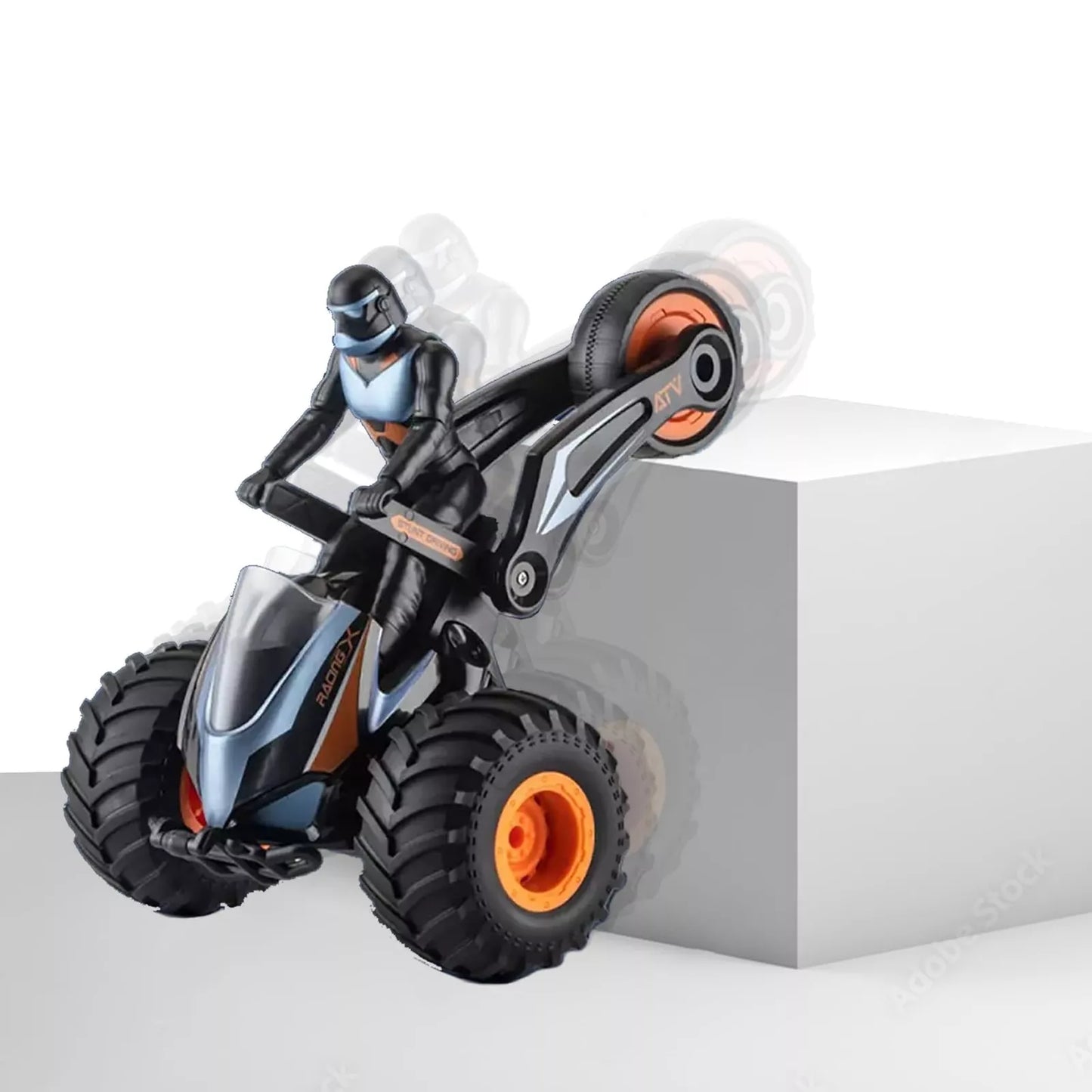 RC Stunt Car,StarWar Bike Remote Control Motorcycle Stunt Power Wheel Motorcycle Car - 2.4 GHz High Speed, One-Key Deformation With LED Lights & Music For Boys Girls 5-12 Years Kids