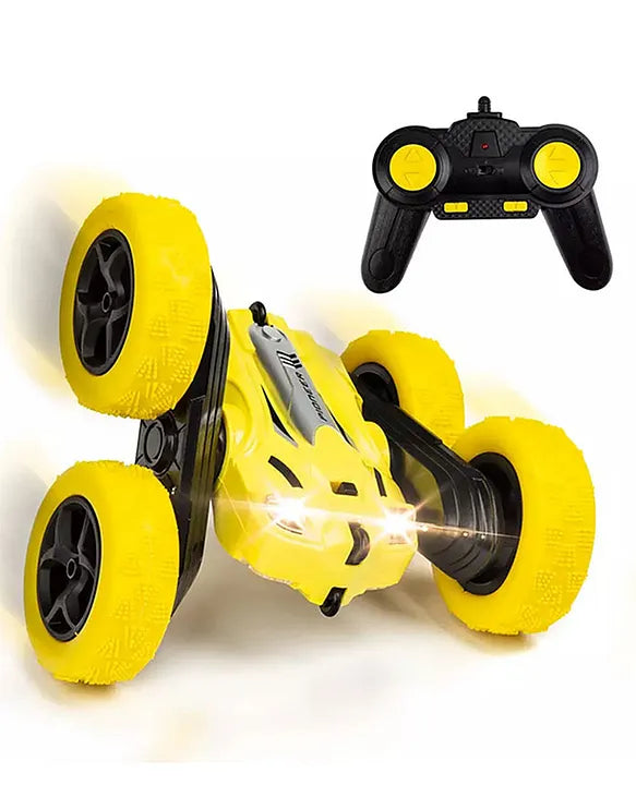 Super 360° Car Double Sided Rotating RC Stunt Car, Remote Control Car Toy with in-Built Rechargeable Battery & Light for Kids