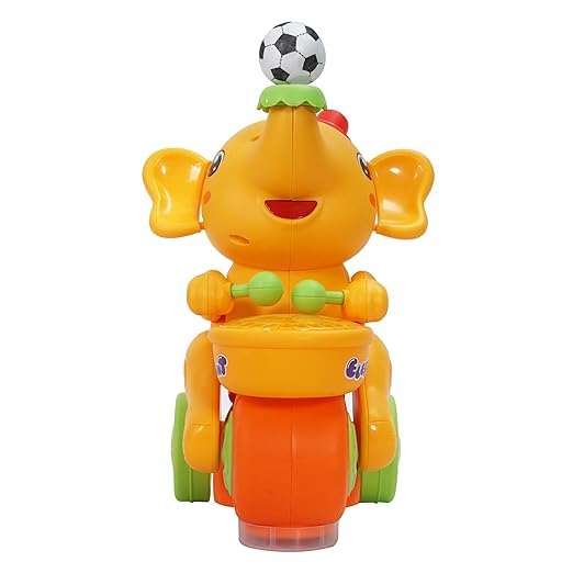 Elephant Musician Toy,with Levitation Ball on Nose Along with Dazzling Light Drum Sound Music and Elephant Sound for Baby Toys