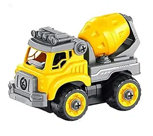 DIY Toys Truck DIY Truck Friction-Powered Truck Safe and Durable Assemble and disassemble Improve Imaginative Skills of Kids with Screw Driver(Multicolor) (Power Crane)