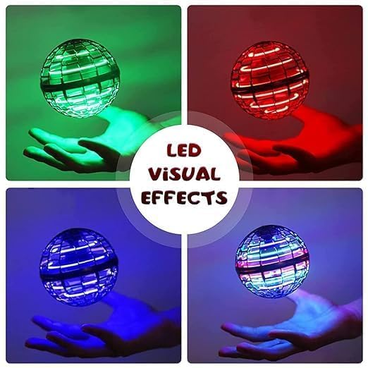 USB Rechargeable Built-in RGB Lights 360 Rotating Magic Controller Flying Ball Boomerang Magic Balls Flying Spinner Fidget Toys-