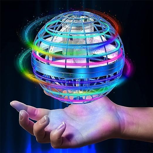 USB Rechargeable Built-in RGB Lights 360 Rotating Magic Controller Flying Ball Boomerang Magic Balls Flying Spinner Fidget Toys-