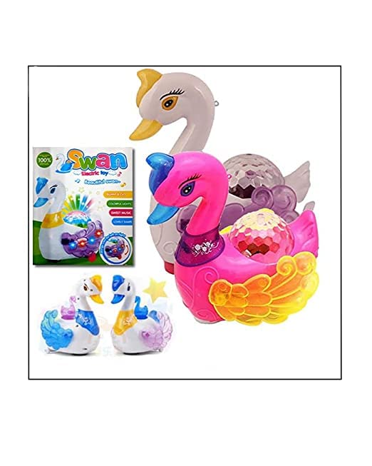 Multi Color Lights and Sounds in Swan Toy for Girl & Boys Kids Action Walking Cute Swan Pet Animal Toy Swan Toy