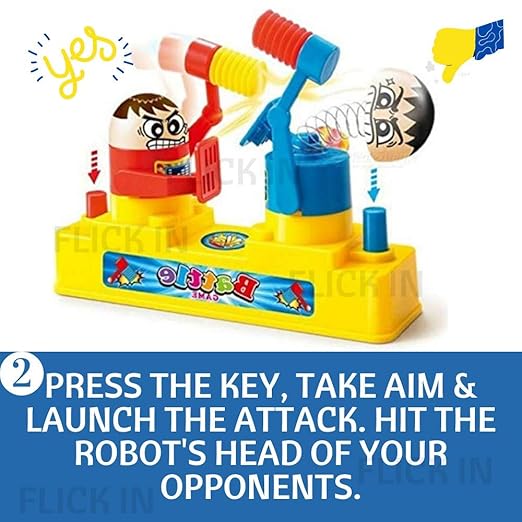 Battle Table Board Game, Child Interaction Desktop Game, Hammer Robot Stress Relief Toy, Defend Family Battle Boxing Warrior Toy for Kids, Multi Color