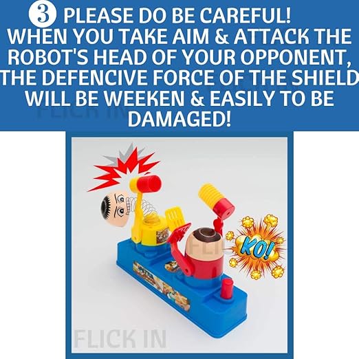 Battle Table Board Game, Child Interaction Desktop Game, Hammer Robot Stress Relief Toy, Defend Family Battle Boxing Warrior Toy for Kids, Multi Color