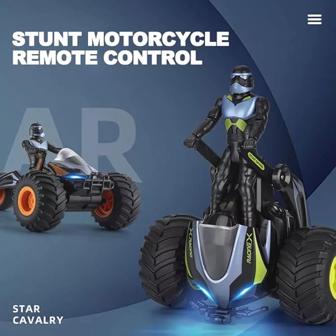 RC Stunt Car,StarWar Bike  Remote Control Motorcycle Stunt Power Wheel Motorcycle Car - 2.4 GHz High Speed, One-Key Deformation With LED Lights & Music For Boys Girls 5-12 Years Kids