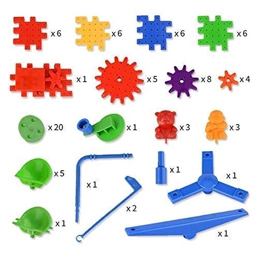 Miracle Bricks 101 Pcs Motorized Spinning Gear Building Block Kit for Kids Montessori Learning Educatoinal Toy Best Toy for Kids (Building Block)