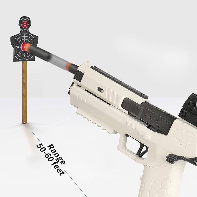 Soft Bullet Pistol Toy Gun with Magazine and Foam Darts, Foam Dart Blaster Toy Shooting Games Toy for 8+ Boys Children's Day Brithday Gift