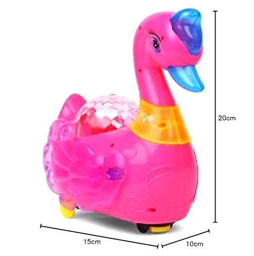 Multi Color Lights and Sounds in Swan Toy for Girl & Boys Kids Action Walking Cute Swan Pet Animal Toy Swan Toy