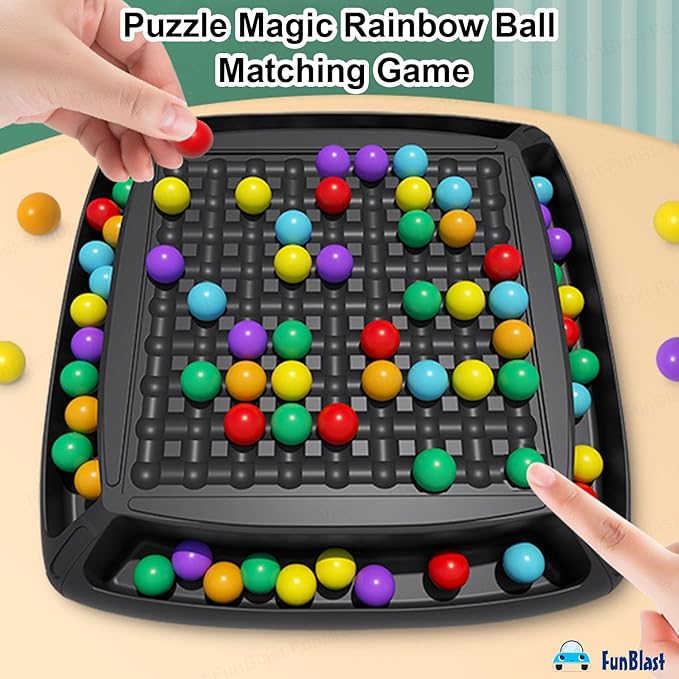 Double Trouble Colourful Rainbow Ball Matching Board Game for 2 to 4 Players Family Game