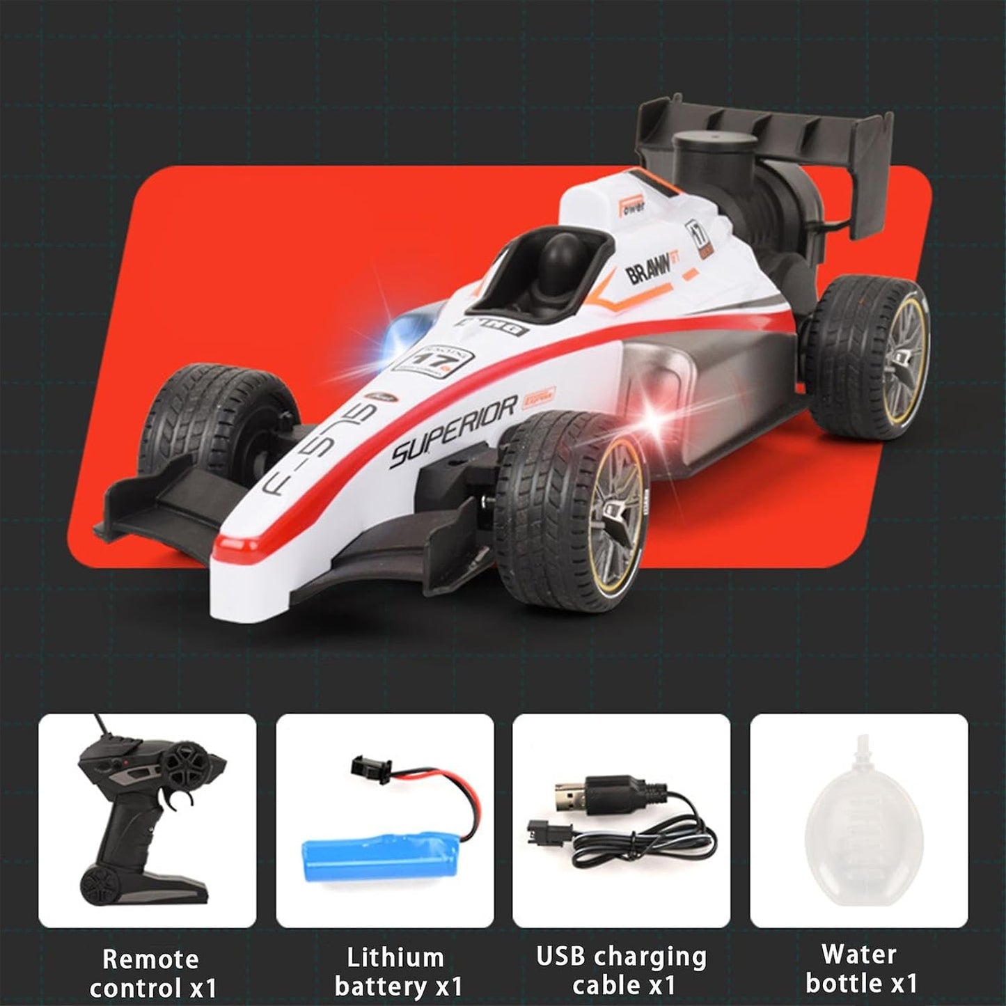 Remote Control Car RC Stunt Vehicle Smoke Spray Function Electric Race Car High Speed Car Gift for Boys and Girls