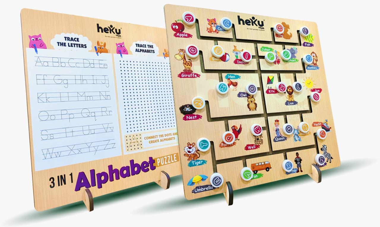 3-in-1 Alphabet Puzzle Board Game Unleash Learning and Creativity!