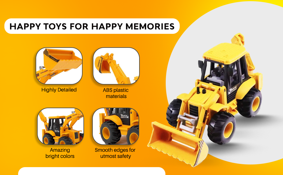 Plastic Construction Realistic Engineer Vehicle Pushdozer Excavator Bulldozer Construction Toys Truck Machine for Kids