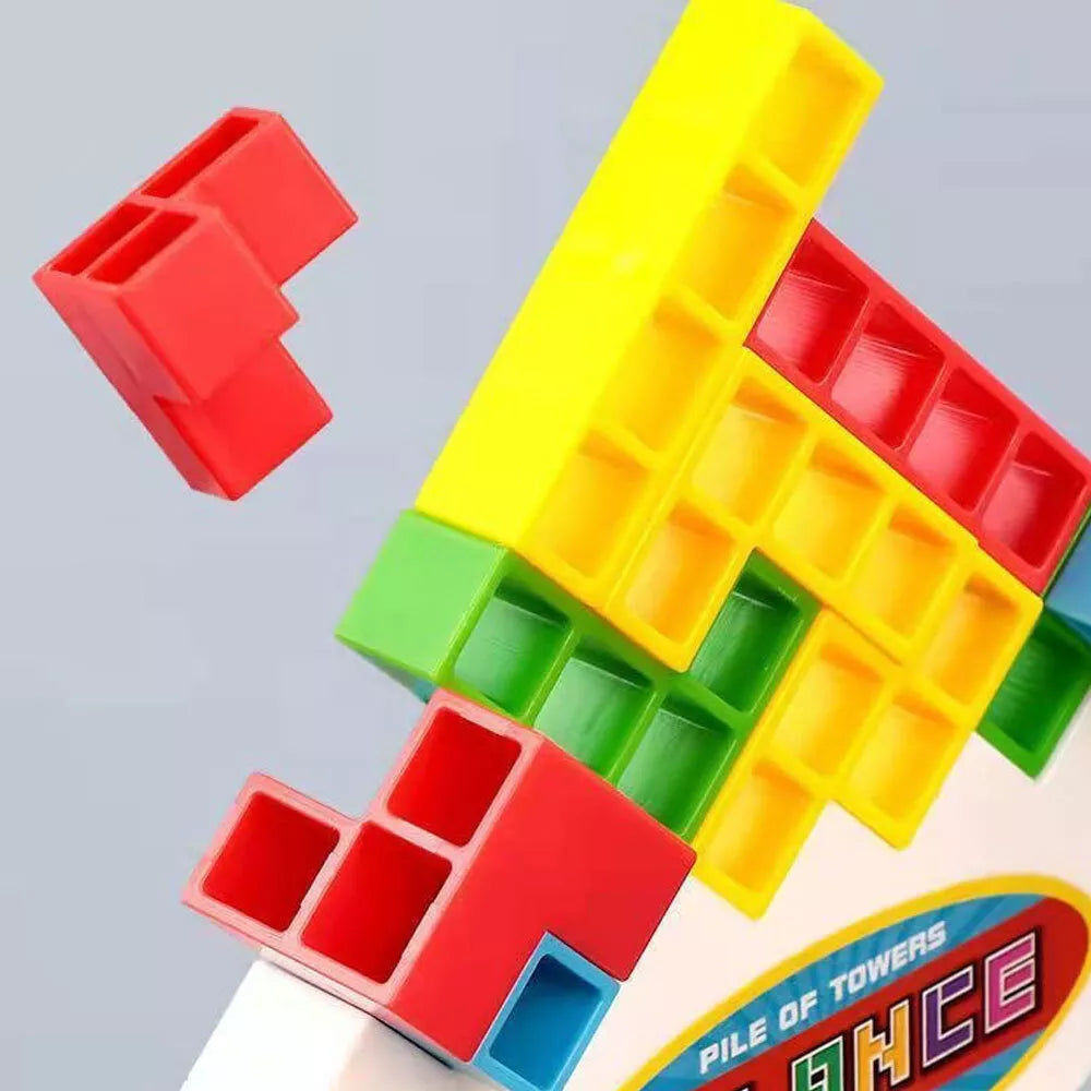 Tetra Tower Game, Balance Stacking Building Blocks Board Game for Kids, Adults, Building Games, Tetra Tower Balancing Game, Stack Attack Board Games for Family